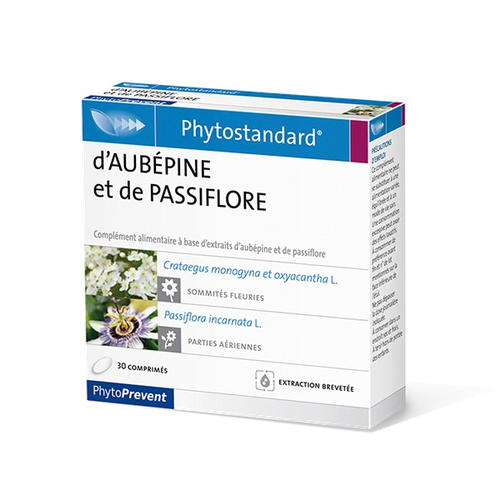 Image PiLeJe Phytostandard Aubépine/Passiflore 30 comprimés
